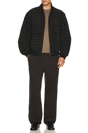 Palmes Wool Blouson in Grey. Size 52. Also