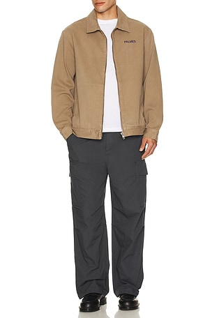 Palmes Forever Zip Jacket in Brown. Size 52. Also