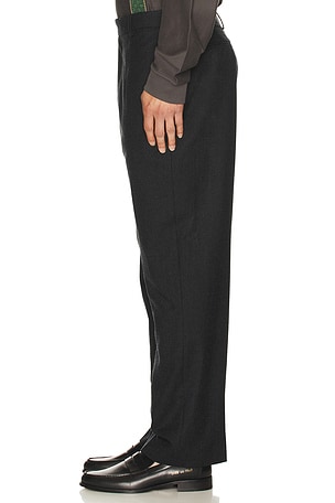 Palmes Wool Pleated Trousers in Black