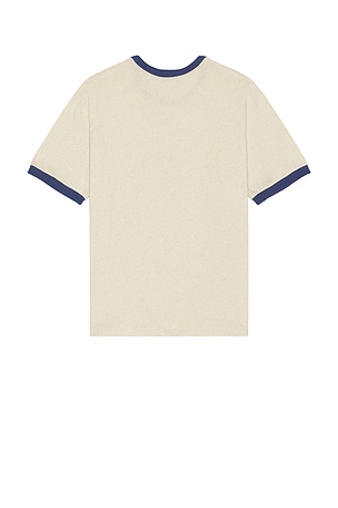 Palmes Remember Ringer T-Shirt in White. Size XL. Also