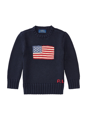 Kids Flag Crewneck Sweater Polo Ralph Lauren