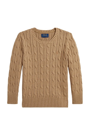 Long Sleeve Cable Knit Crewneck Sweater Polo Ralph Lauren