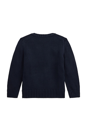 Polo Ralph Lauren Long Sleeve Combed Crewneck Sweater in Navy. Size 6. Also