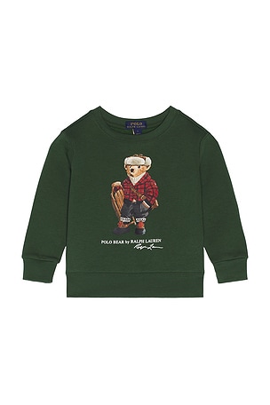 Long Sleeve Fleece Bear Graphic Crewneck Sweatshirt Polo Ralph Lauren