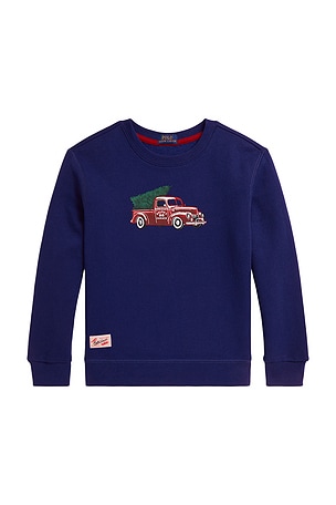 Long Sleeve Truck Graphic Crewneck Sweatshirt Polo Ralph Lauren