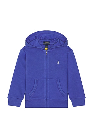 Polo Ralph Lauren Long Sleeve French Terry Sail Graphic Full Zip Hoodie in Blue