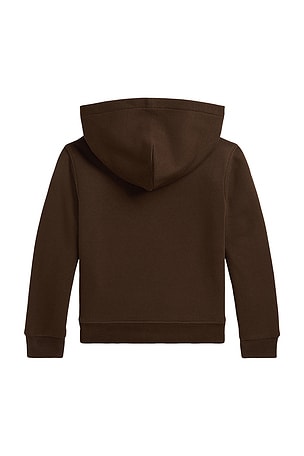 Polo Ralph Lauren Kids Fleece Hoodie in Brown