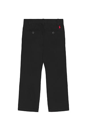 Polo Ralph Lauren Kids Slim Fit Cotton Chino Pant in Black
