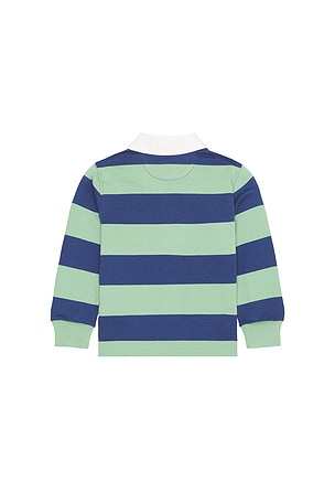 Polo Ralph Lauren Kids Long Sleeve Cotton Jersey Striped Rugby Shirt in Multi