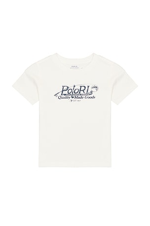 Polo Ralph Lauren Kids Short Sleeve Jersey Knit Polo Rl Graphic T-shirt in White