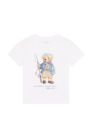 Kids Short Sleeve Jersey Knit Fishing Polo Bear T-shirt Polo Ralph Lauren