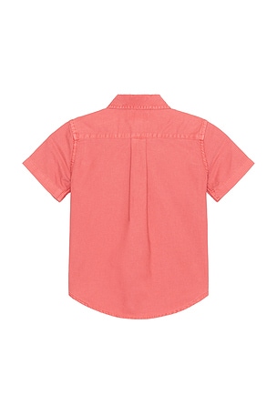 Polo Ralph Lauren Kids Short Sleeve Oxford Collared Sport Shirt in Red