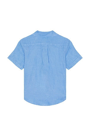 Polo Ralph Lauren Short Sleeve Linen Sport Shirt in Blue