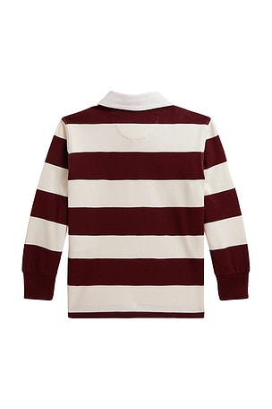 Polo Ralph Lauren Kids Long Sleeve Cotton Jersey Striped Rugby Shirt in Multi