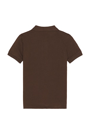 Polo Ralph Lauren Kids Short Sleeve Basic Mesh Polo Shirt in Brown