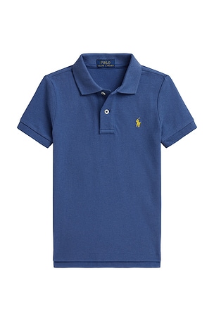 Polo Ralph Lauren Kids Short Sleeve Basic Mesh Polo Shirt in Blue
