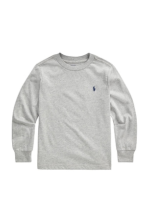 Polo Ralph Lauren Kids Long Sleeve Crewneck T-shirt in Grey