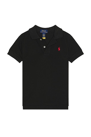 Polo Ralph Lauren Kids Short Sleeve Basic Mesh Polo in Black