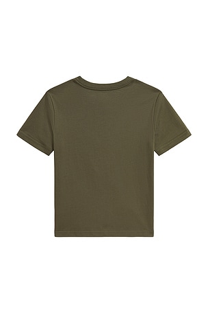Polo Ralph Lauren Kids Shirt Sleeve Jersey Knit Bear Graphic T-shirt in Olive