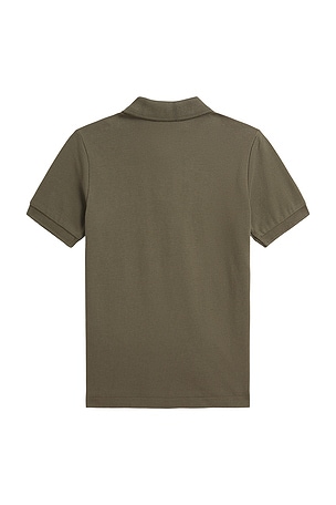 Polo Ralph Lauren Kids Short-sleeve Mesh Knit Collared Polo With Bear in Olive