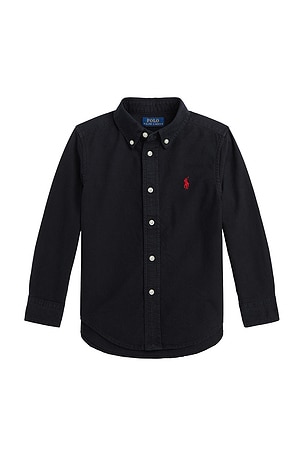 Polo Ralph Lauren Kids Long-sleeve Oxford Sport Shirt in Black