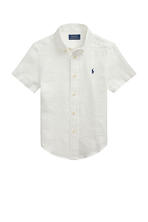 Kids Short Sleeve Linen Sport Shirt Polo Ralph Lauren