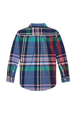 Polo Ralph Lauren Long Sleeve Classic Oxford Sport Shirt in Blue,Red