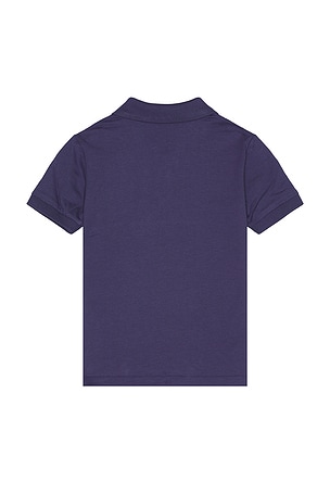 Polo Ralph Lauren Kids Short Sleeve Cotton Jersey Center Stripe Polo in Blue