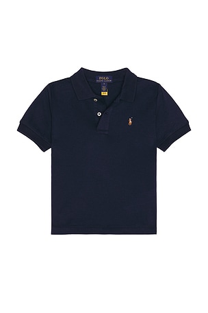 Polo Ralph Lauren Short Sleeve Cotton Interlock Knit Polo in Navy