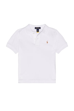 Polo Ralph Lauren Short Sleeve Cotton Interlock Knit Polo in White