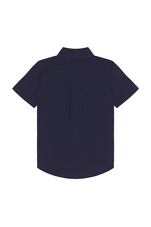 Polo Ralph Lauren Short Sleeve Cotton Seersucker Sport Shirt in Navy