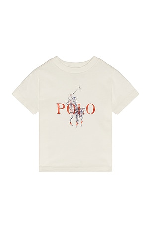 Polo Ralph Lauren Short Sleeve Jersey Knit Polo Player Graphic T-shirt en Blanc