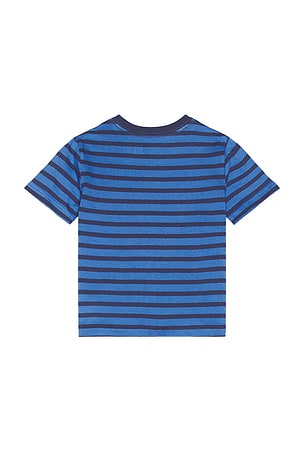 Polo Ralph Lauren Classic Jersey Knit Striped Crewneck T-shirt in Navy