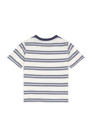 Polo Ralph Lauren Short Sleeve Jersey Knit Striped Crewneck T-shirt en Blanc