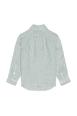 Polo Ralph Lauren Long Sleeve Linen Sport Shirt in Blue