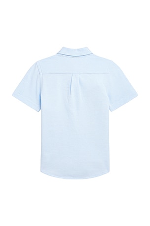 Polo Ralph Lauren Kids Short Sleeve Oxford Mesh Sport Shirt in Blue