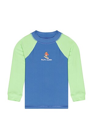 Solid Nylon Elastan Knit Rashguard Polo Ralph Lauren