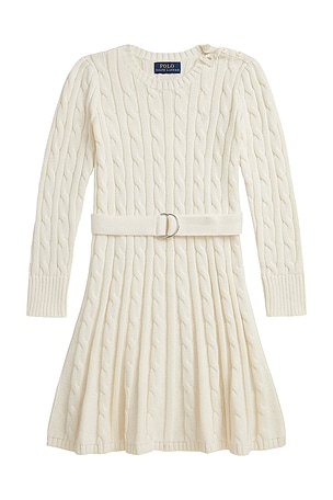 Long Sleeve Classic Cable Sweater Dress Polo Ralph Lauren