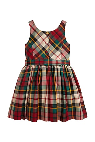 Polo Ralph Lauren Vicenza Tartan Dress in Red,Green