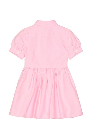 Polo Ralph Lauren Short Sleeve Classic Oxford Button Up Day Dress in Pink
