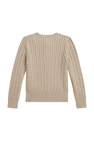 Polo Ralph Lauren Cable Knit Cardigan in Beige