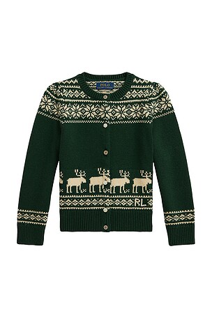 Long Sleeve Intarsia Holiday Cardigan Polo Ralph Lauren