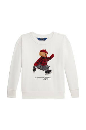 Long Sleeve Lightweight Fleece Bear Graphic Sweatshirt Polo Ralph Lauren