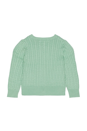 Polo Ralph Lauren Cable Knit Cotton Cardigan in Green