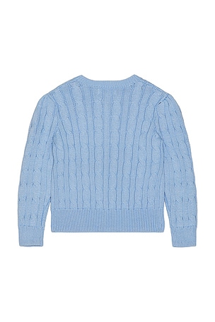 Polo Ralph Lauren Long Sleeve Cotton Cable Knit Cardigan in Blue