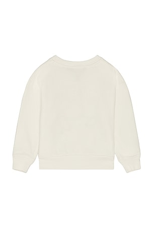 Polo Ralph Lauren Long Sleeve Lightweight Terry Cable Knit Bear Crewneck in White