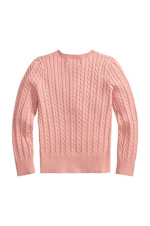 Polo Ralph Lauren Kids Cable Knit Cotton Cardigan in Rose