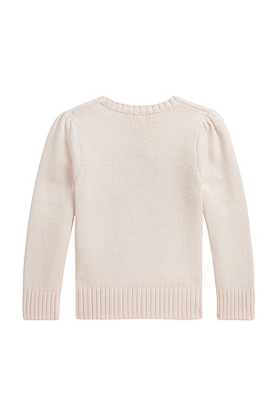 Polo Ralph Lauren Kids Cotton Long Sleeve-crew Neck Pullover-sweater in Cream
