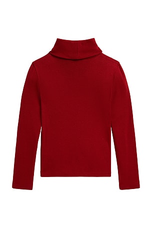Polo Ralph Lauren Kids Long Sleeve Cotton Turtleneck Pullover in Red