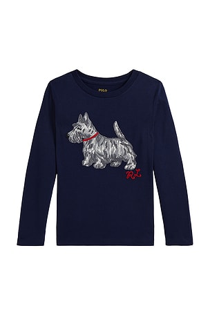 Long Sleeve Scotty Dog Graphic T-Shirt Polo Ralph Lauren